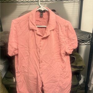 Forever 21 men Pink Button-Up Shirt